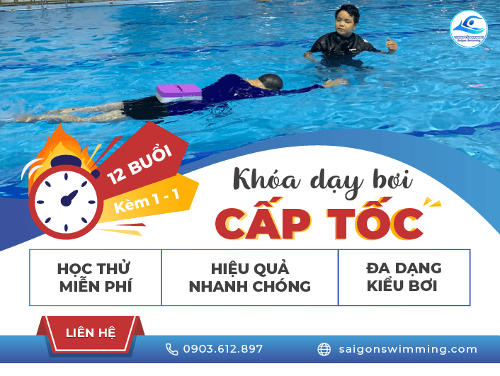 Lớp dạy bơi cấp tốc tại TPHCM